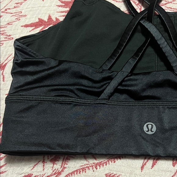 lululemon athletica Longline Black Cross-Back Sports Bra size 8 black - Picture 6 of 11